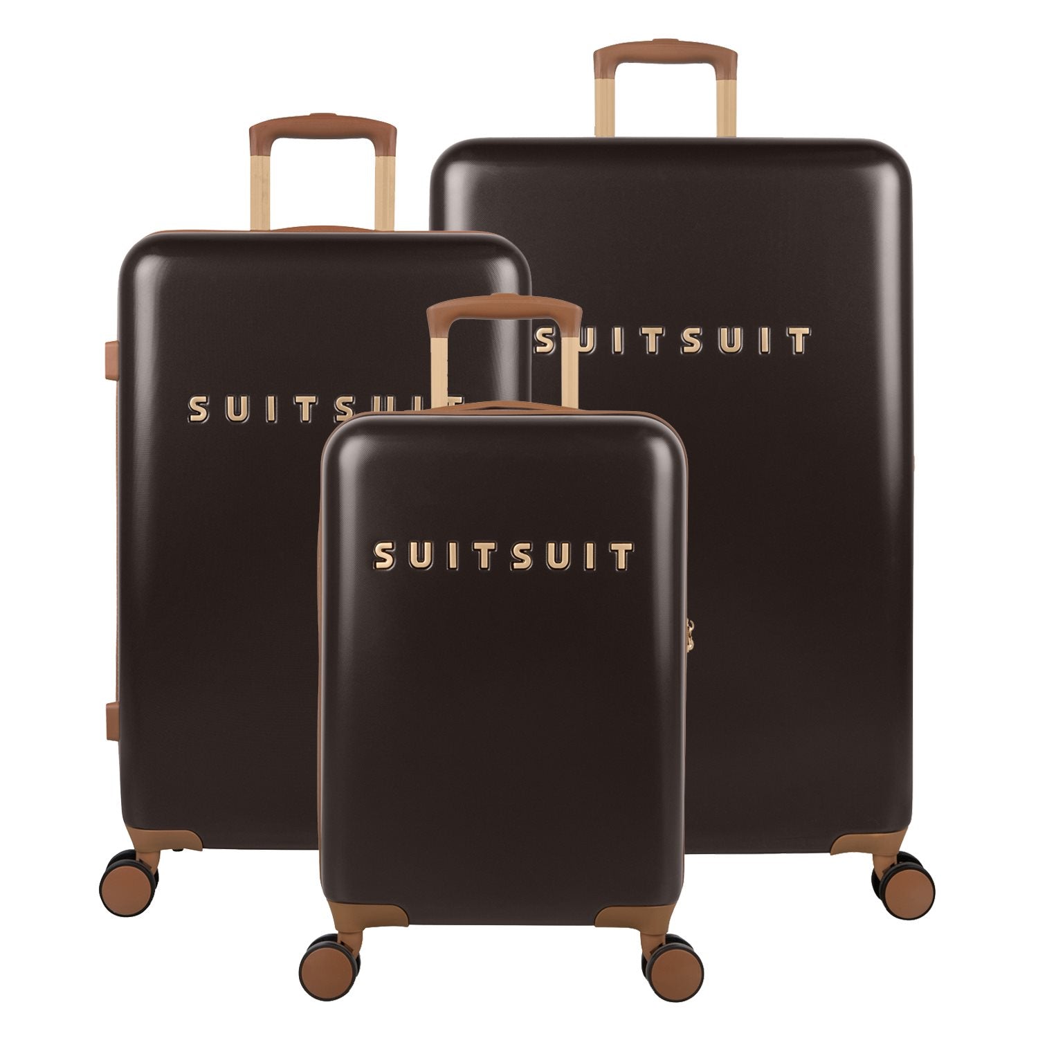 Fab Seventies Classic - Espresso Black - Luggage Set (55/66/76 cm)