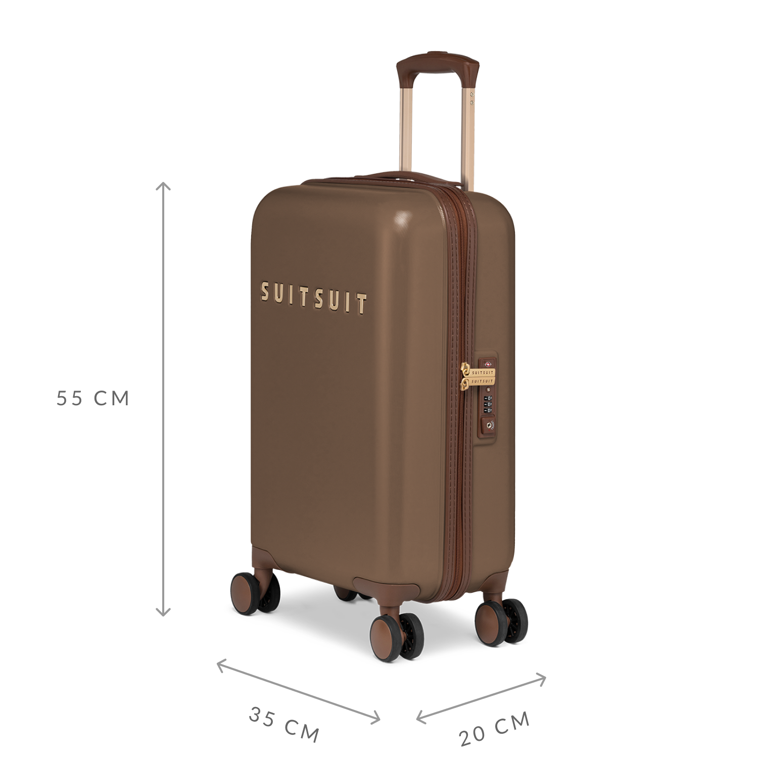 Fab Seventies - Cocoa Brown - Carry-on (55 cm)