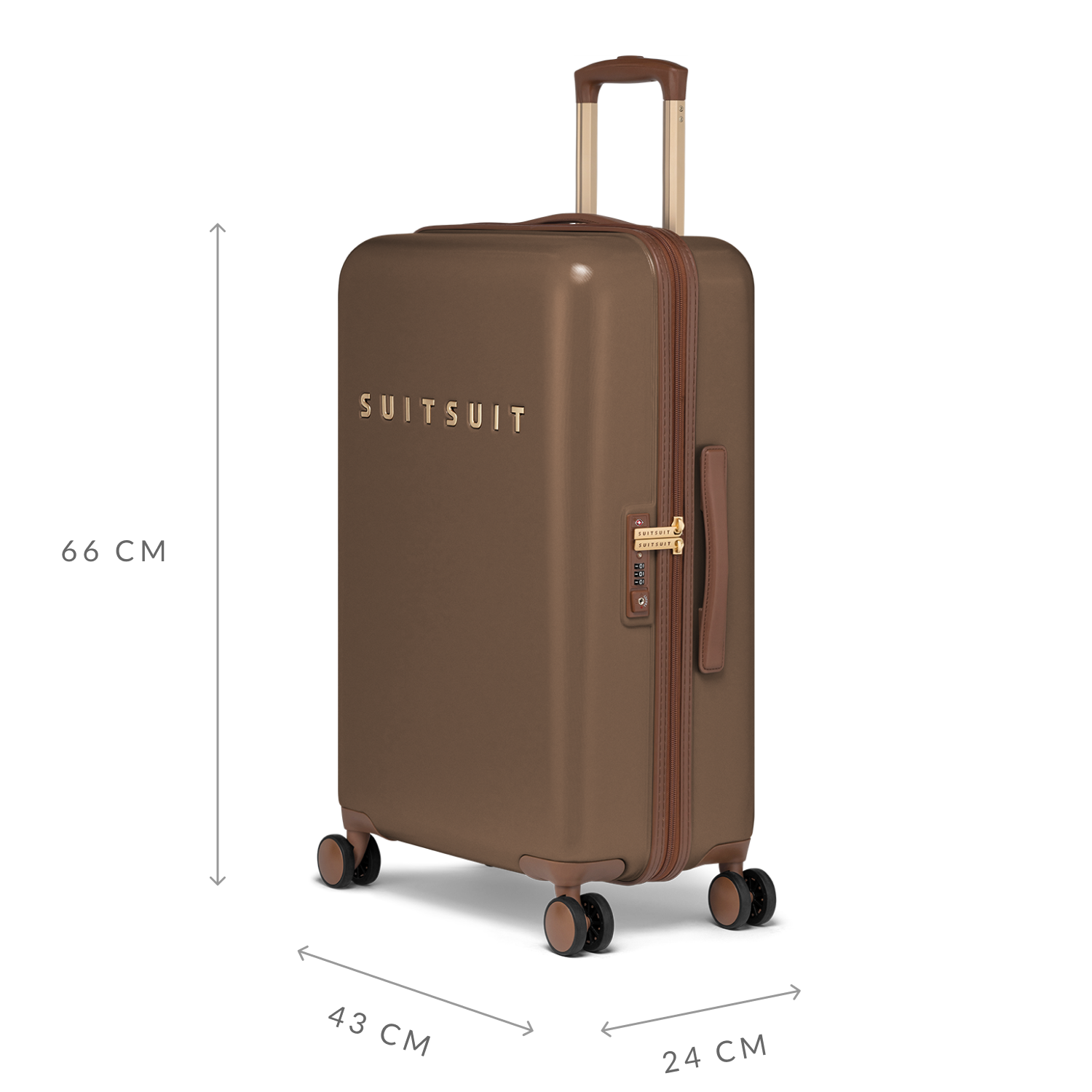 Fab Seventies - Cocoa Brown - Check-in (66 cm)