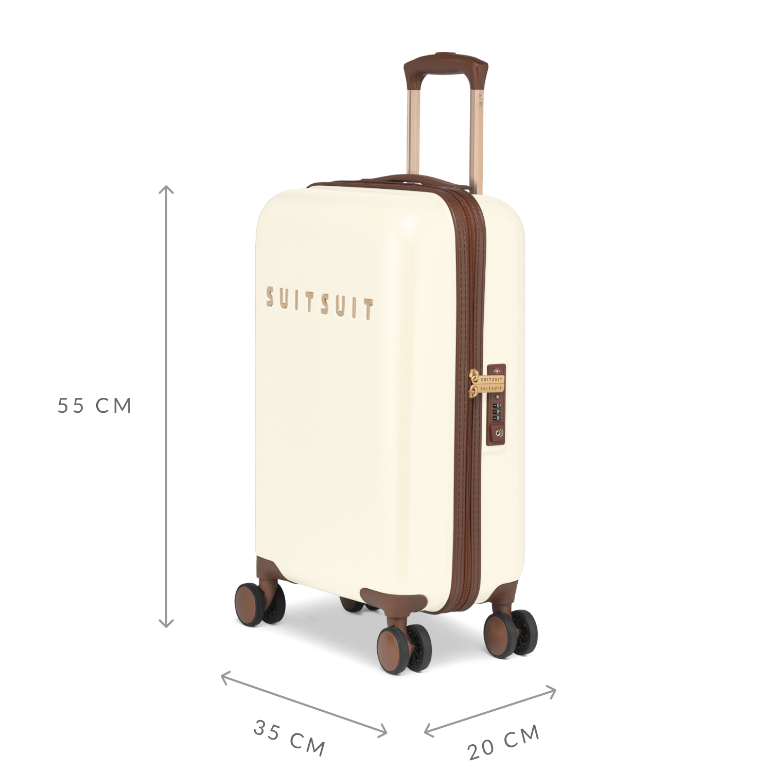 Fab Seventies - Antique White - Carry-on (55 cm)