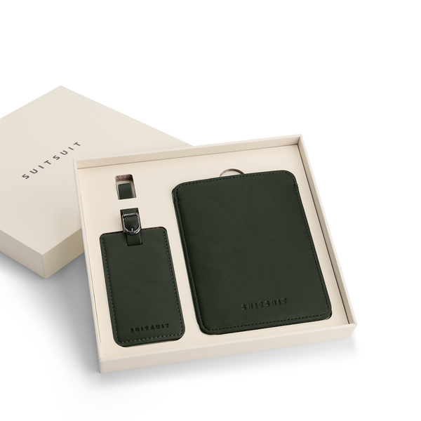 Mystique - Dark Olive - Passport Sleeve & Luggage Tag Medium