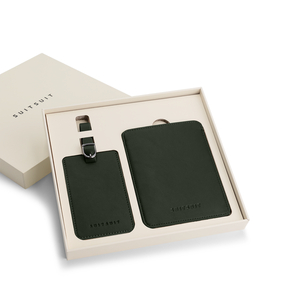Mystique - Dark Olive - Passport Sleeve & Luggage Tag Large